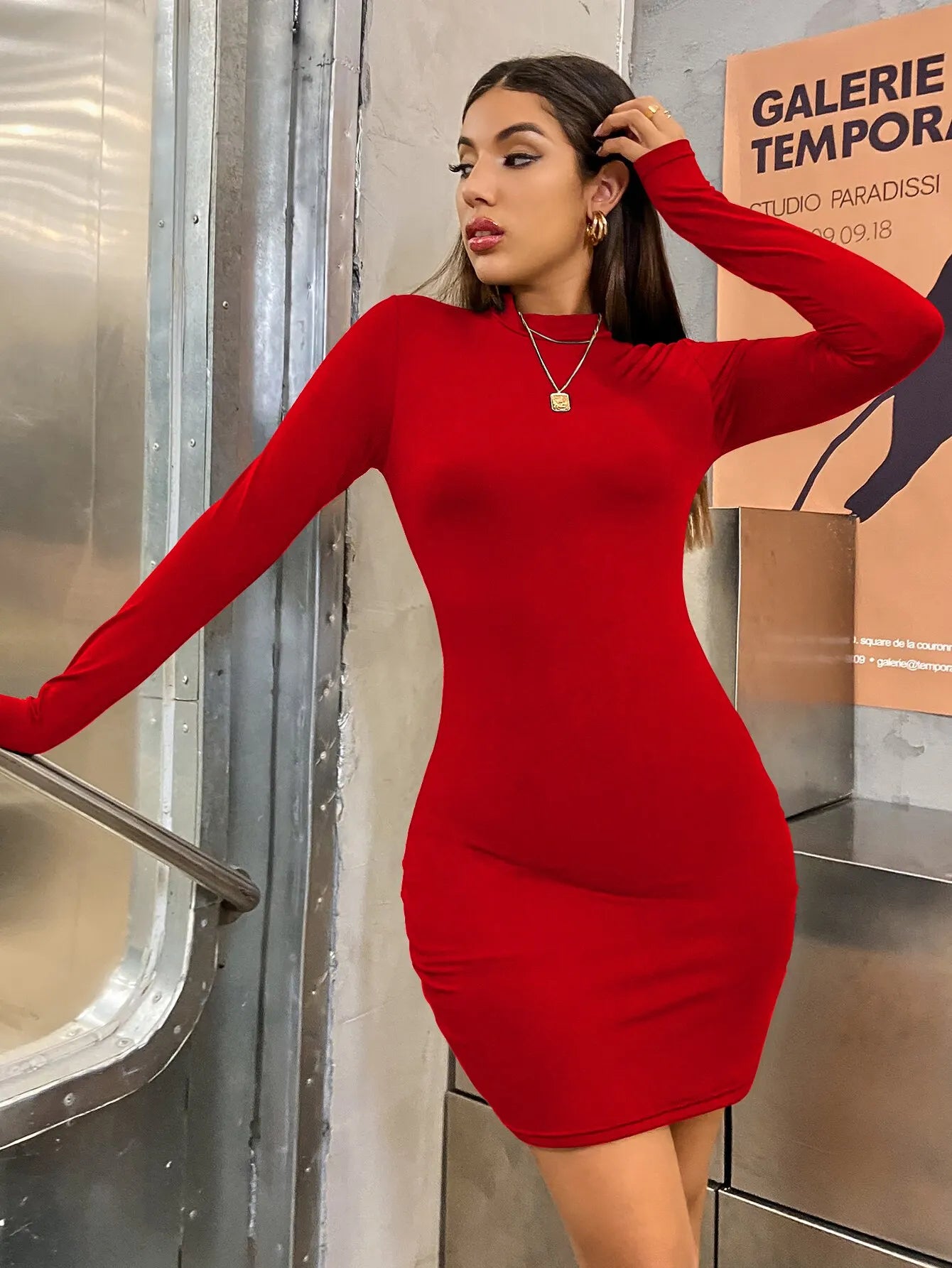 Ruched Bodycon Mini Dress